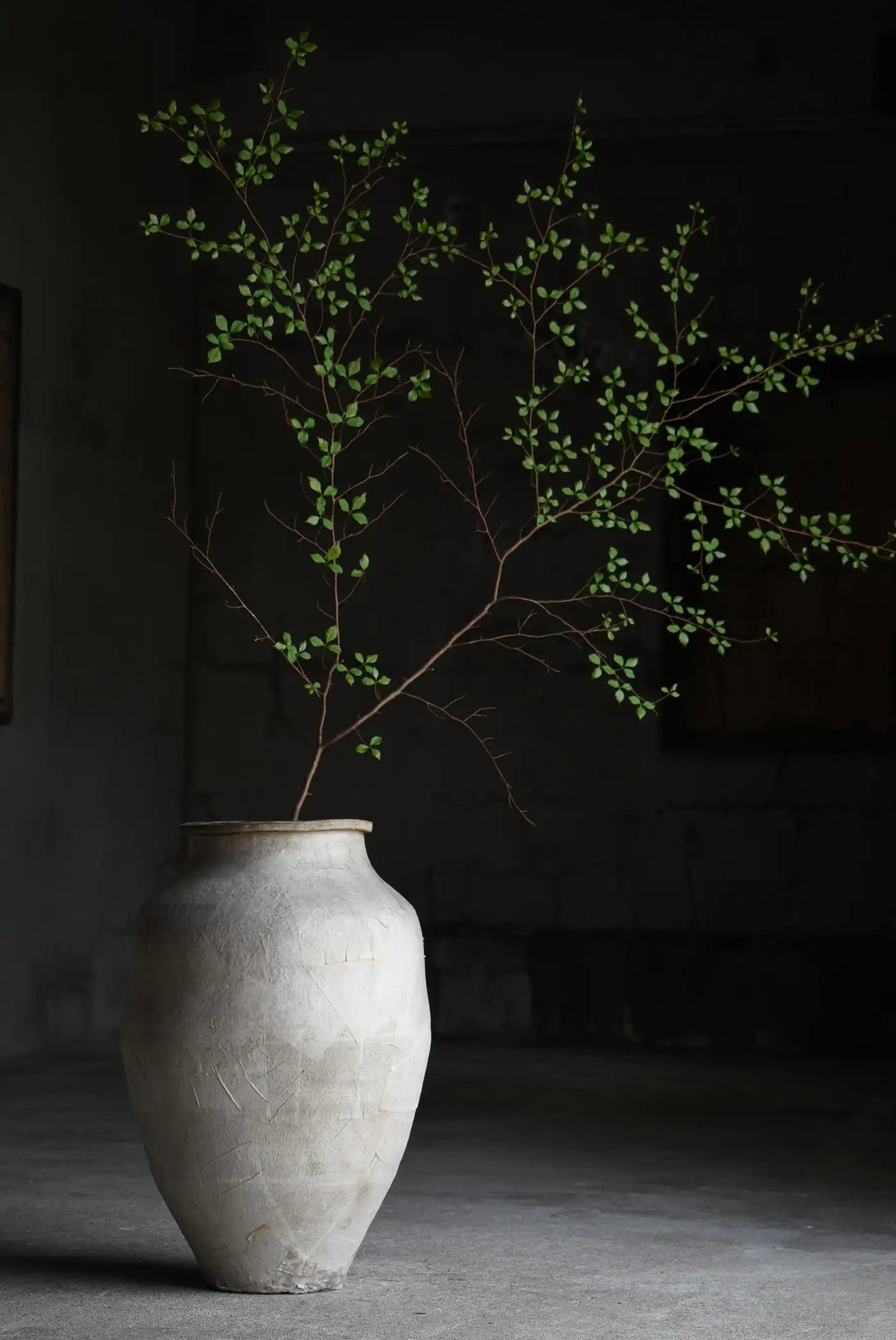 ANTIQUE Japanese Paper-Lined Pottery Vase