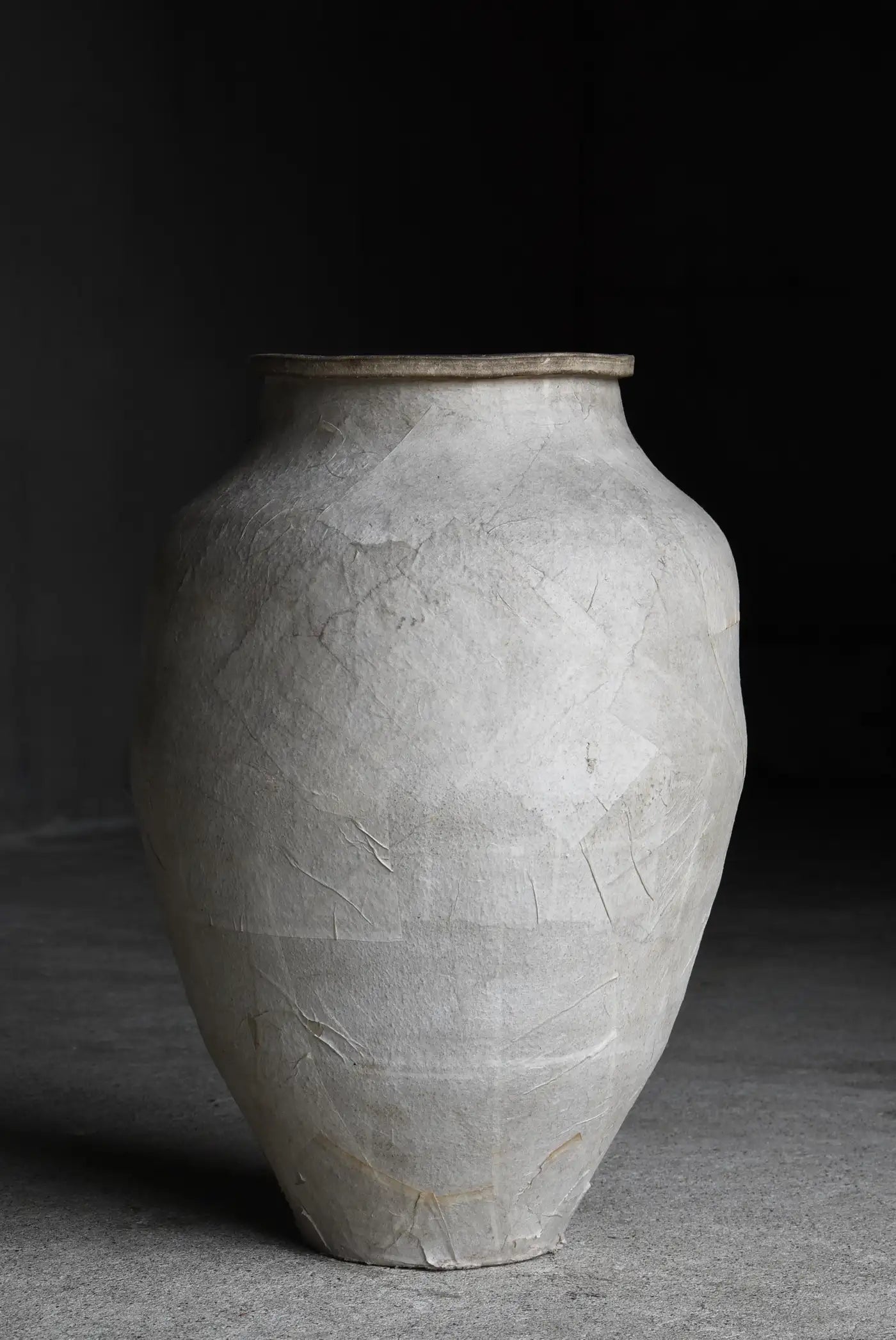 ANTIQUE Japanese Paper-Lined Pottery Vase