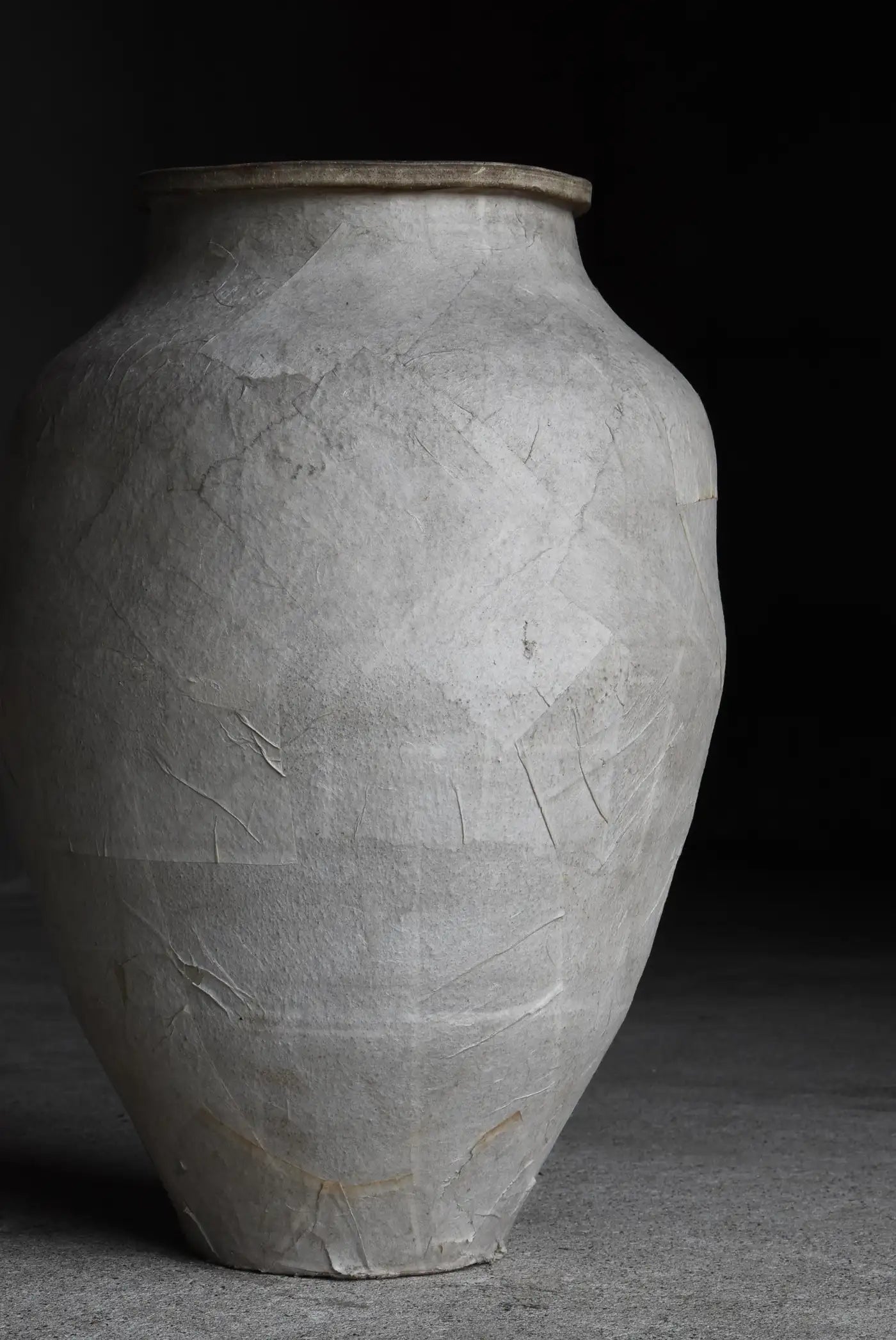ANTIQUE Japanese Paper-Lined Pottery Vase