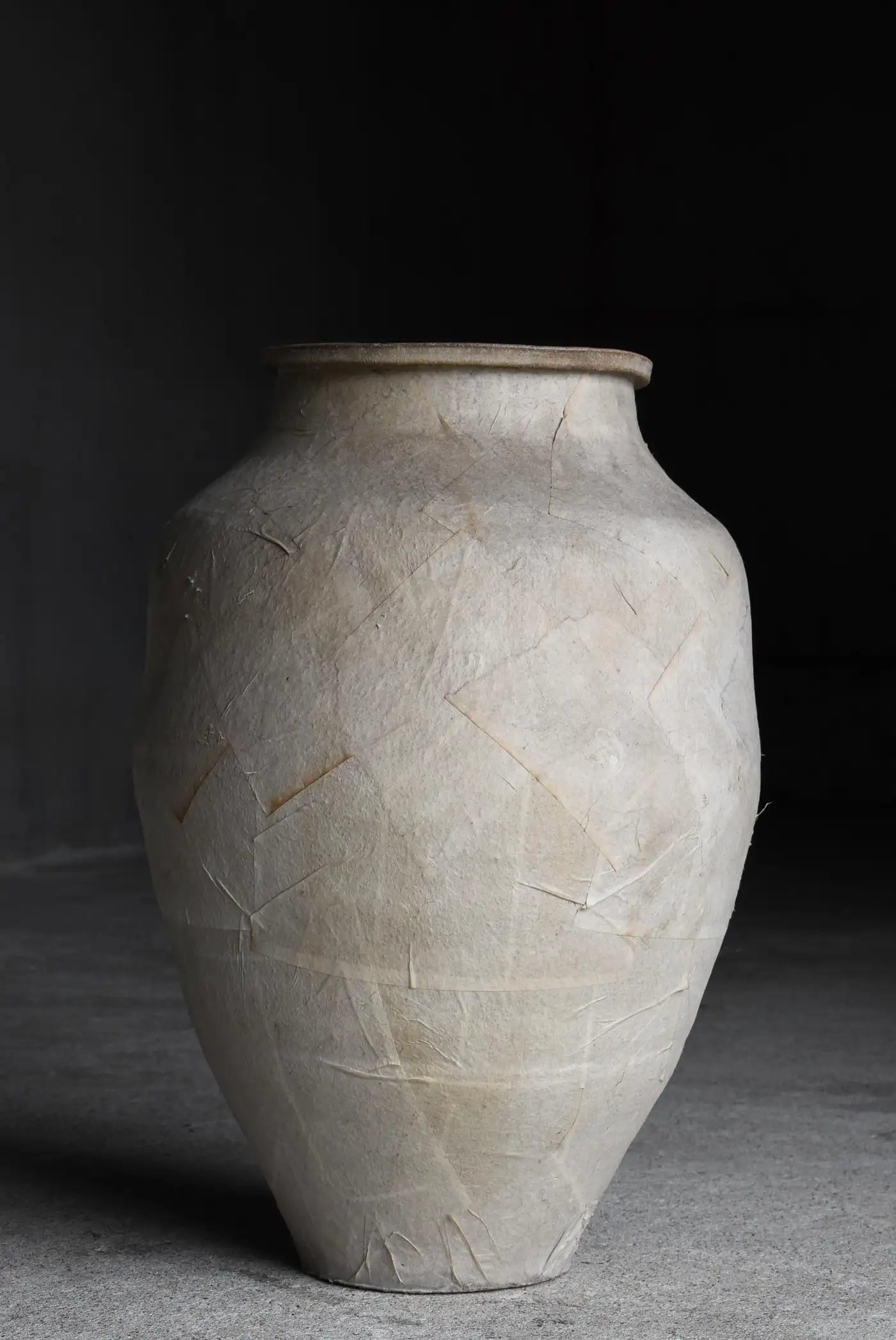 ANTIQUE Japanese Paper-Lined Pottery Vase