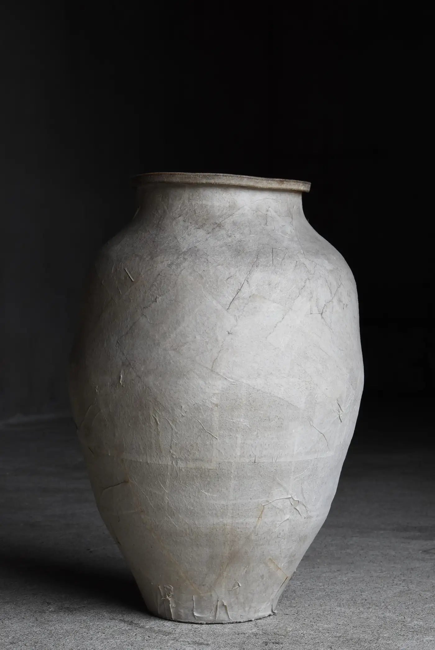 ANTIQUE Japanese Paper-Lined Pottery Vase